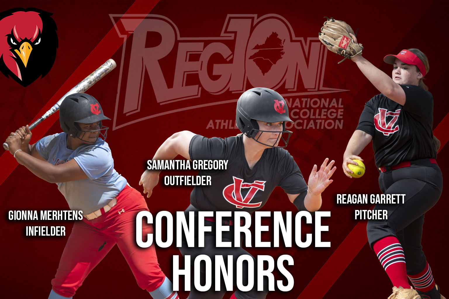 3 Red Hawks earn first-team All-Region 10 softball honors